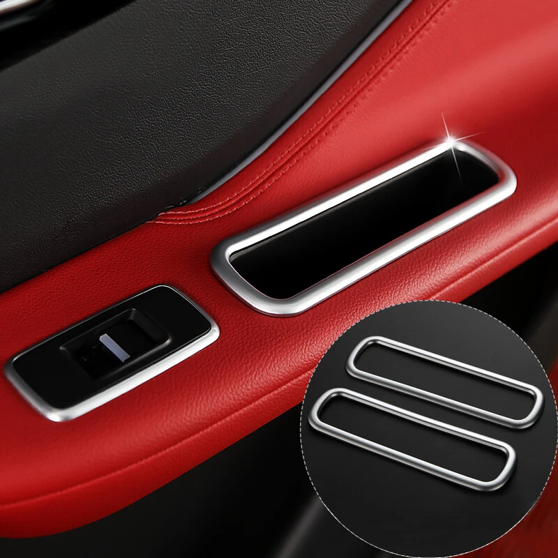 

For Jaguar F-Pace f pace X761 2016 2017 2018 ABS Matte Interior Rear Door Storage Box Cover Trim Car accessories Styling 2PCS