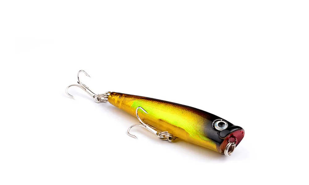 8PCS Topwater Fishing Minnow Crankbait Popper Fish Bass lure hook baits 6.5cm/6.5g Free shipping | Спорт и развлечения