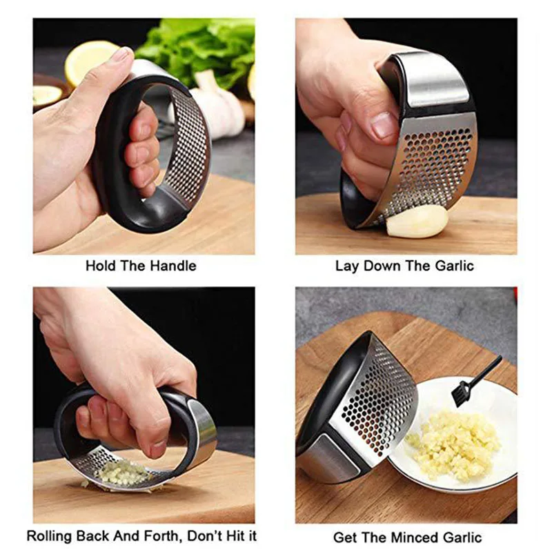 QuickDone Нержавеющая сталь чеснок прессы ручной растирания чеснока Мясорубка