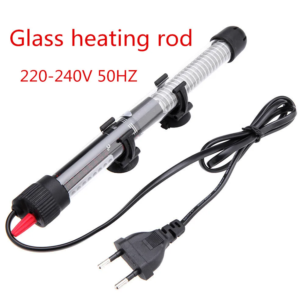 Glass 220V 50 Вт-500 Вт 220 В нагревательный стержень из нержавеющей стали, европейские правила, нагревательный стержень для аквариума, термостат с контролем температуры - Цвет: Glass 220V