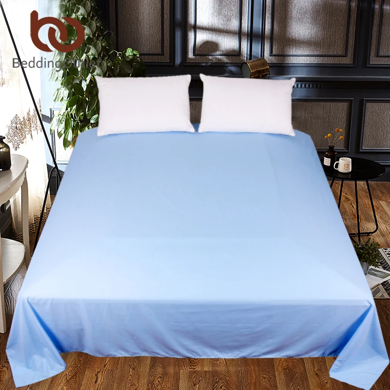 BeddingOutlet Solid Color Bed Sheet One Piece White Black Red Flat Microfiber Soft Bedding Bedspreads Twin Full Queen King | Дом и сад