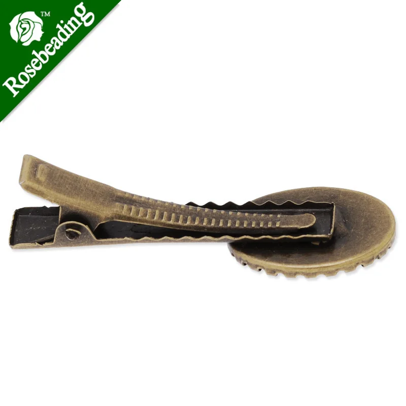 13x18mm Antique Bronze Plated Brass Bobby Pin With bezel fit glass cabochon bobby pin with sold 20pcs/lot-C3885 | Украшения и