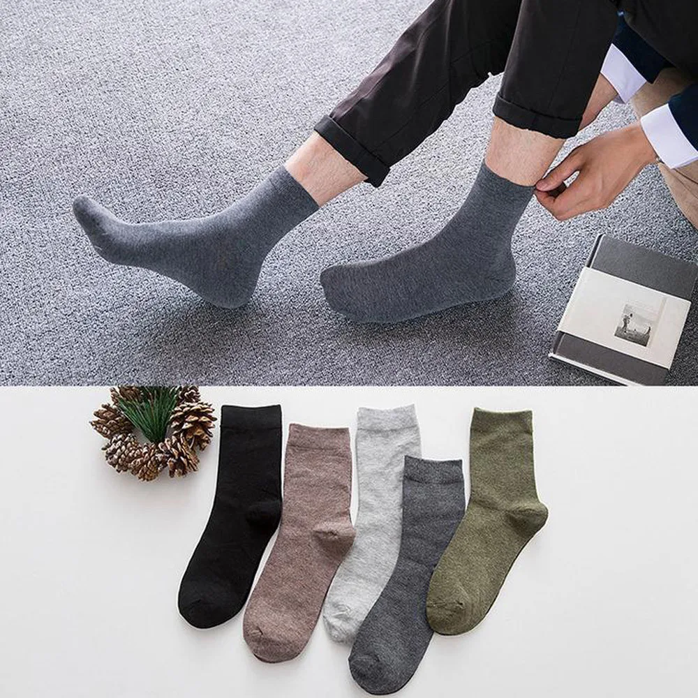 5 пар мужские спортивные носки хлопковые Повседневные Удобные для бизнеса и бега