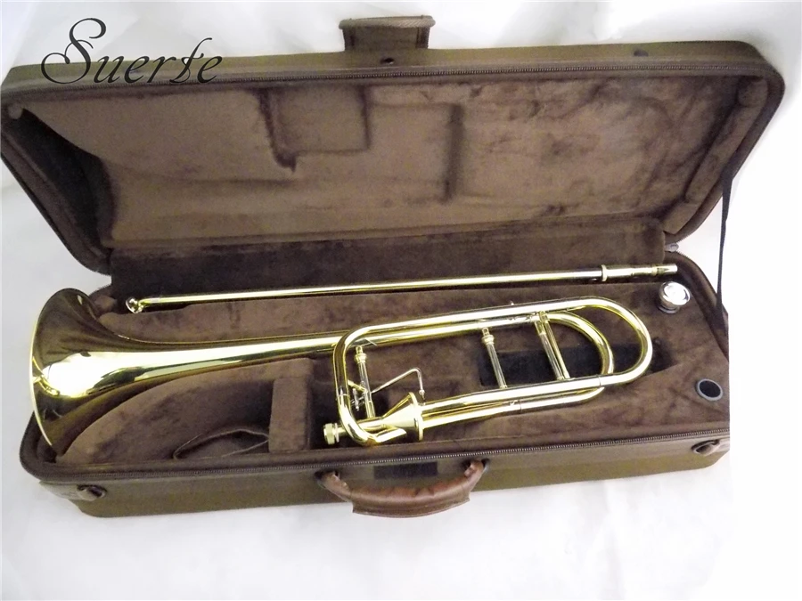 

Bb/F Tapered Rotors Trombone with case Lacquer silver plated Edward Trombone musical instruments