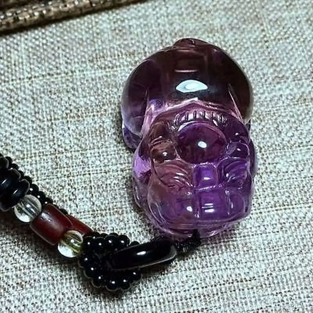 Genuine Natural Ametrine Gemstone Pi Xiu Shape Woman Pendant AAAAA 48x28x19mm For Lady Man Power Healing Stone | Украшения и