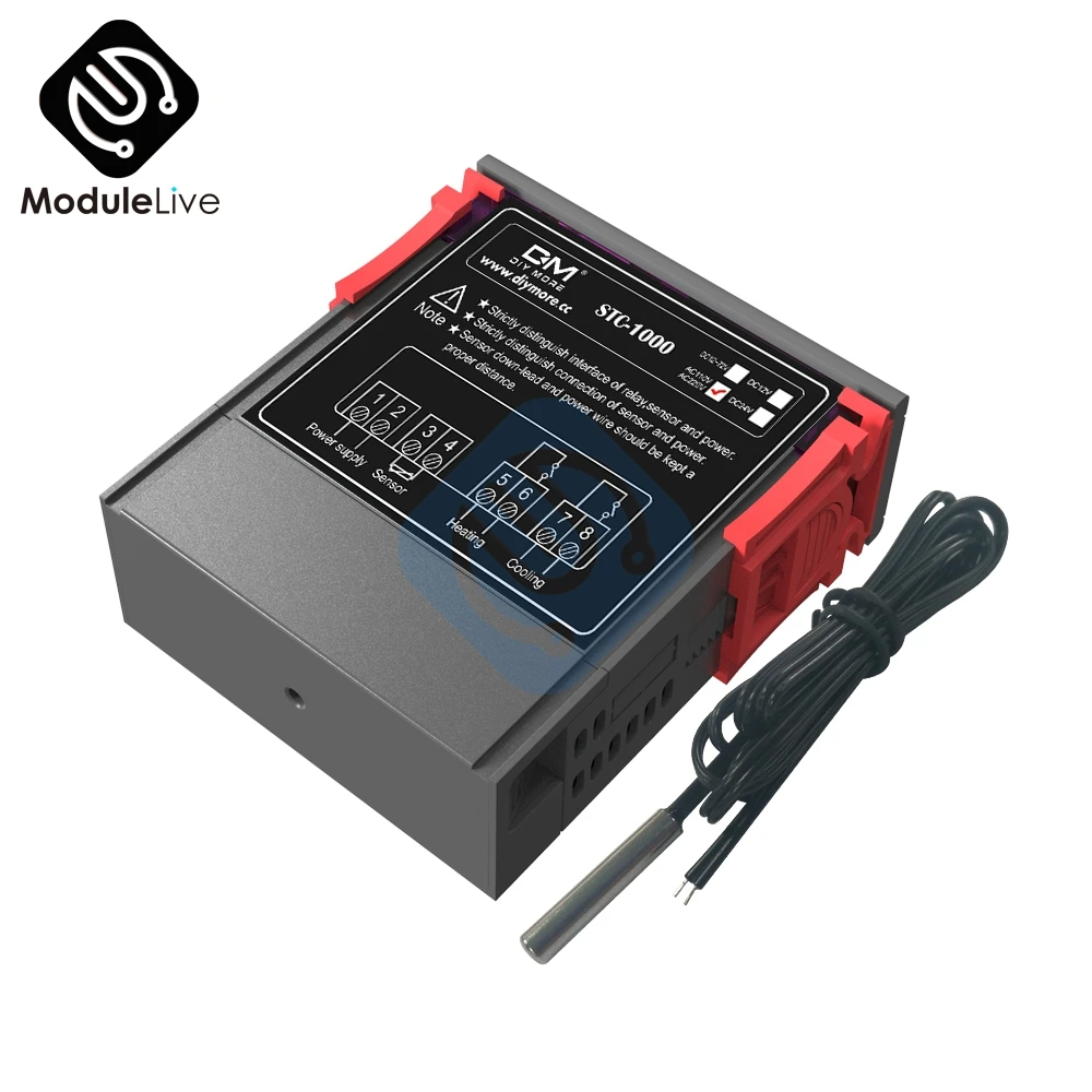 STC 1000 AC 110-220V 10A ЖК-цифровой термостат контроль температуры термометр