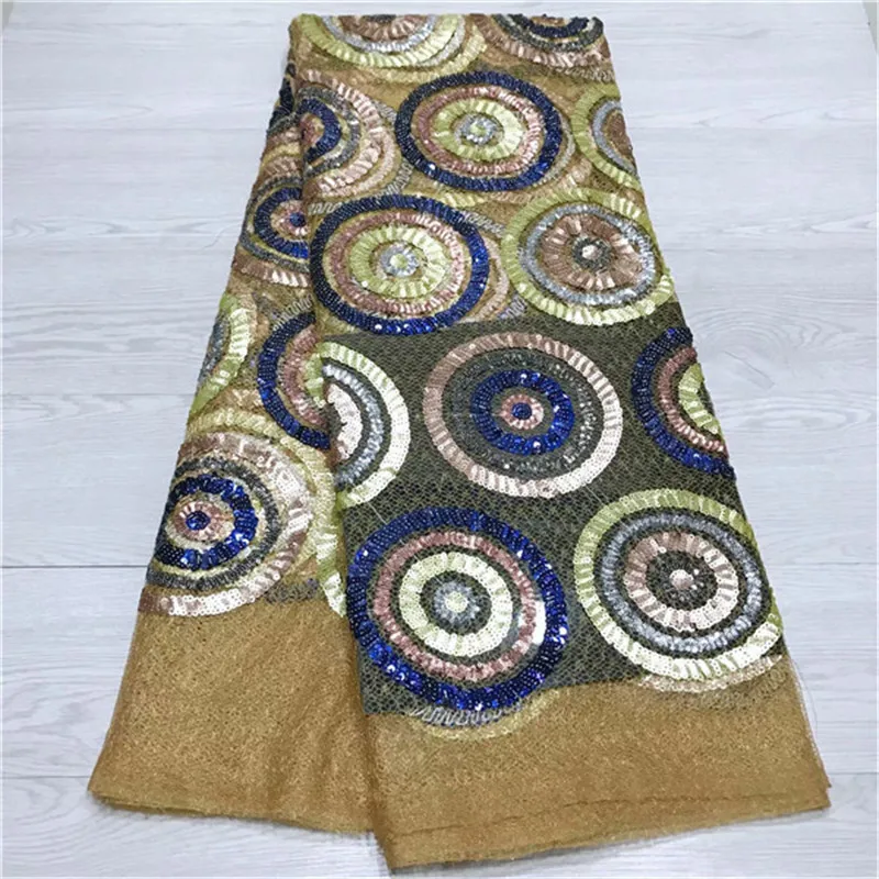 2019 New Design African Lace Fabric 2018 High Quality Fashion French Tulle Nigerian Sequin Fabrics | Дом и сад