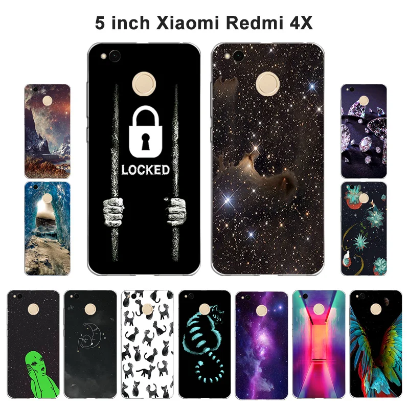Чехол для Xiaomi Redmi 4X мягкий силиконовый чехол из ТПУ 5 0 дюйма с изображением