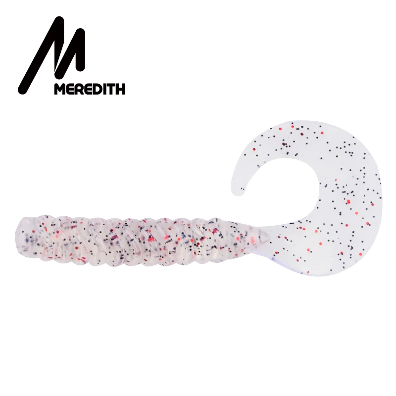 B Meredith, 10 шт., воблеры, хвост, мягкие приманки, червь, Grubs, 80 мм/3,3 г, рыболовные приманки, приманки для ловли окуня, щуки - Цвет: B