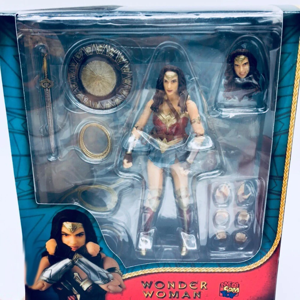 16 см DC Justice League Wonder Woman MAFEX ПВХ фигурка Коллекционная модель игрушки кукла для