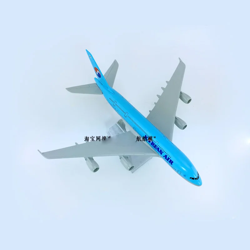 16 см A380 800 модель самолета из Южной Кореи металлический Аэробус с трёхмерными