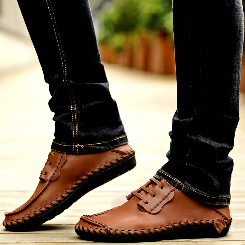 Sycatree 2018 Winter Summer Genuine Cow Leather Casual Shoes for Men Luxury Flats Brand Men's Sneakers Zapatos De Hombre | Обувь