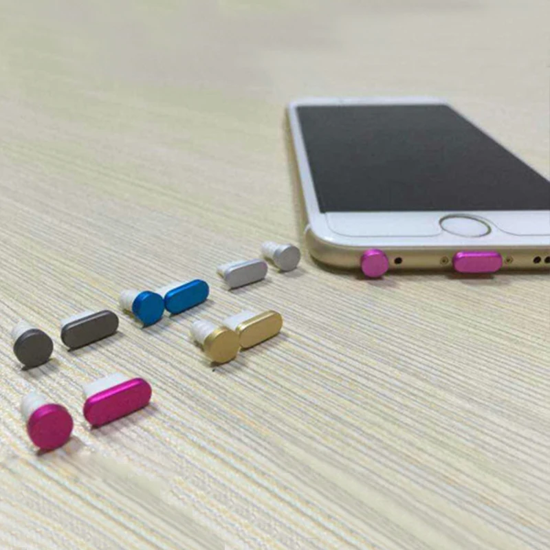 Высококачественный алюминиевый+ PU Пылезащитный Набор для iPhone 5 5S 6 разъем для наушников пылезащитный Разъем для телефонов Аксессуары