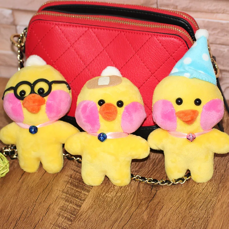 Lalafanfan милые Bagchain Kawaii кафе Мими желтая утка действие фигурный брелок сумки