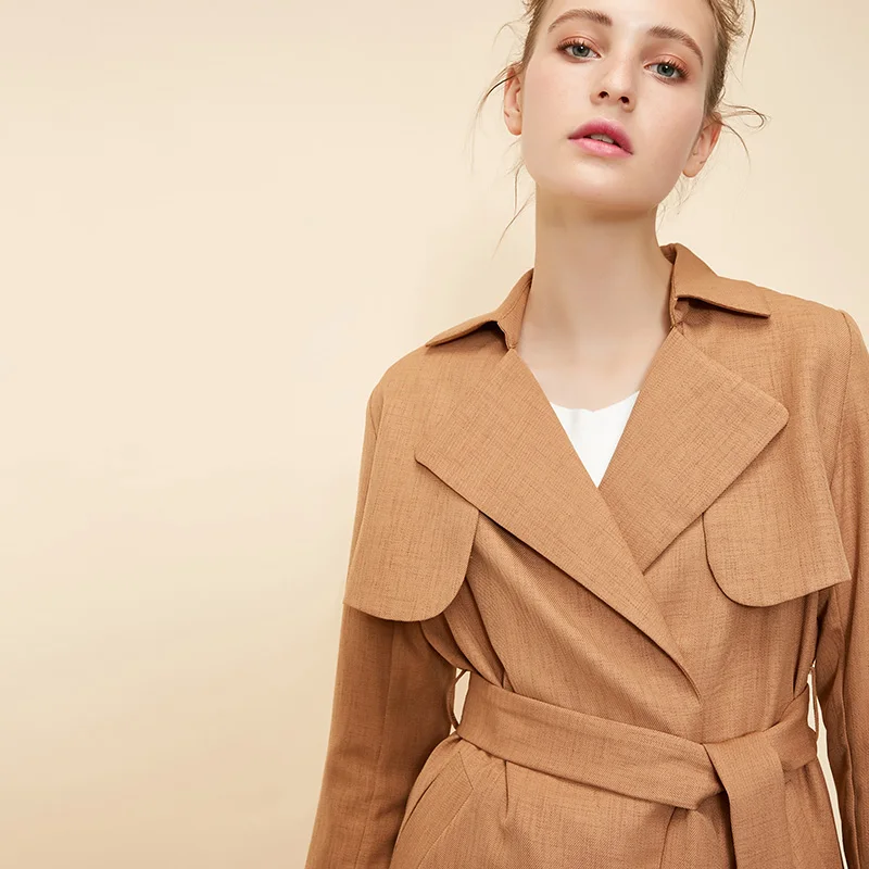 Vero Moda женский минималистичный Тренч на шнуровке со скрытыми пуговицами | 318321537
