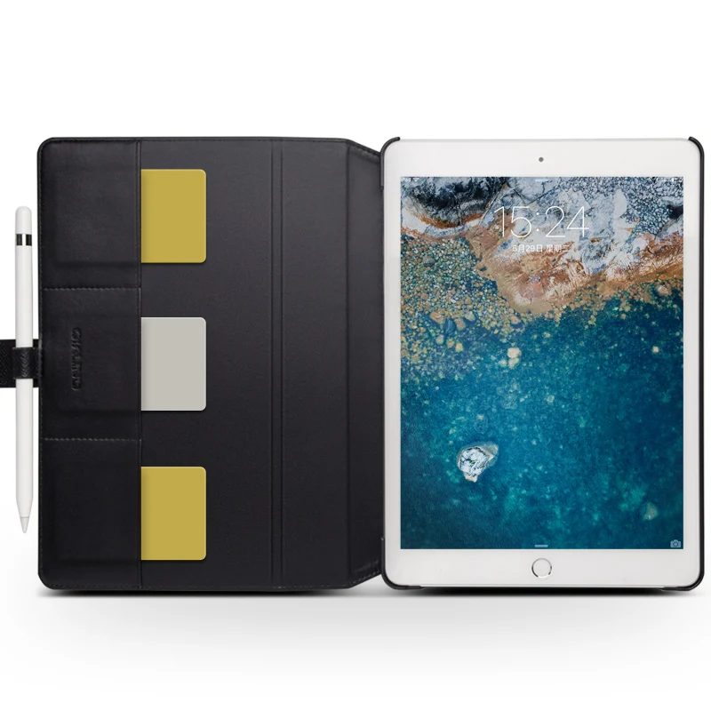 Чехол QIALINO для планшета из натуральной кожи iPad 9 7 2017/2018 подставка с подставкой и