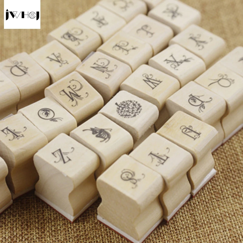 28 шт./компл. жестяная коробка с цветочными буквами и бабочками деревянный штамп