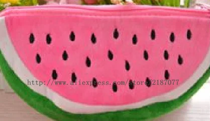 pink pencil bag Горячий летний сезон арбуз плюшевые 22 см сумка для монет Чехол, см 11 карман портмоне и кошелек сумка - Цвет: pink pencil bag
