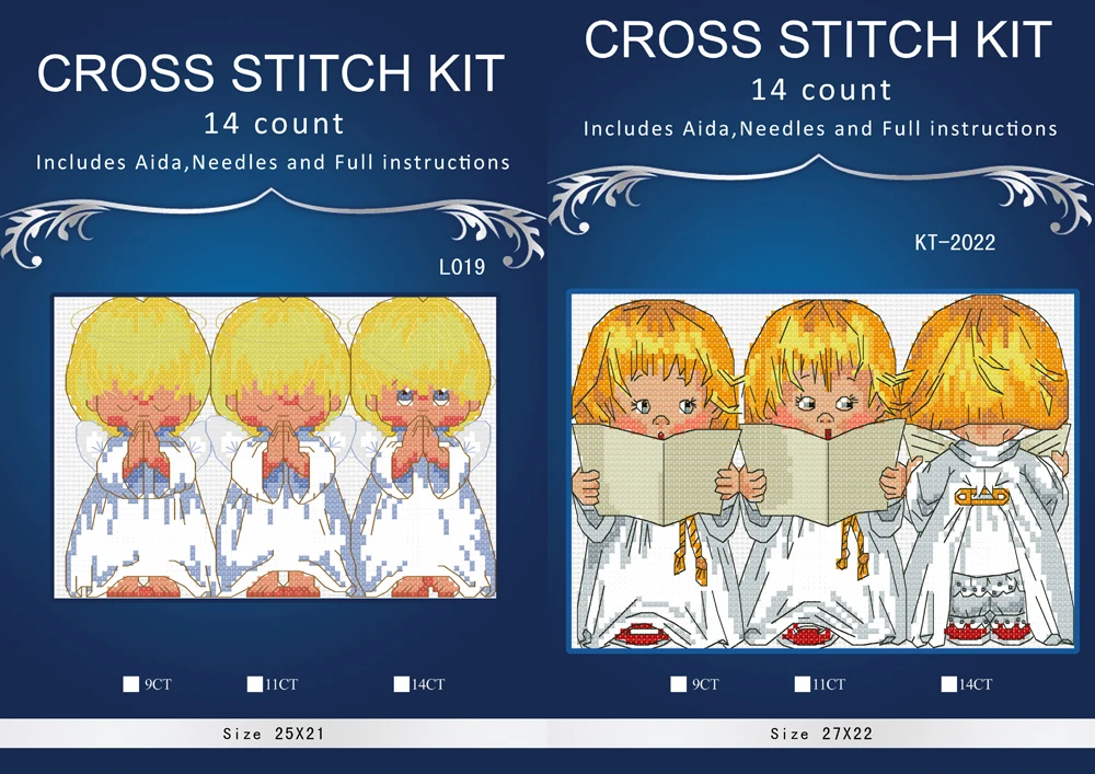 Набор для вышивки крестиком Angel baby 2017 белый холст 14 карат вышивка своими руками