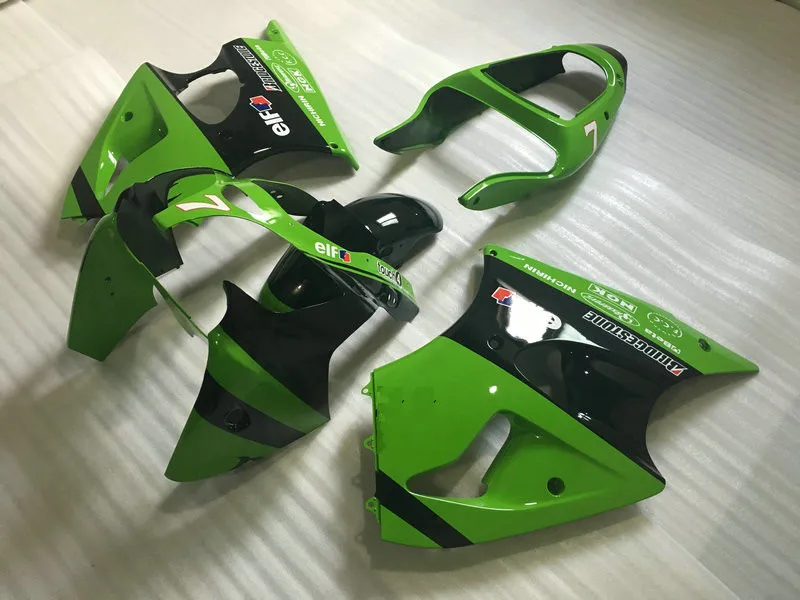 Набор обтекателей для литья под давлением Kawasaki Ninja ZX6R 00 01 02 ZX 6R 2000 2001 2002 зеленый