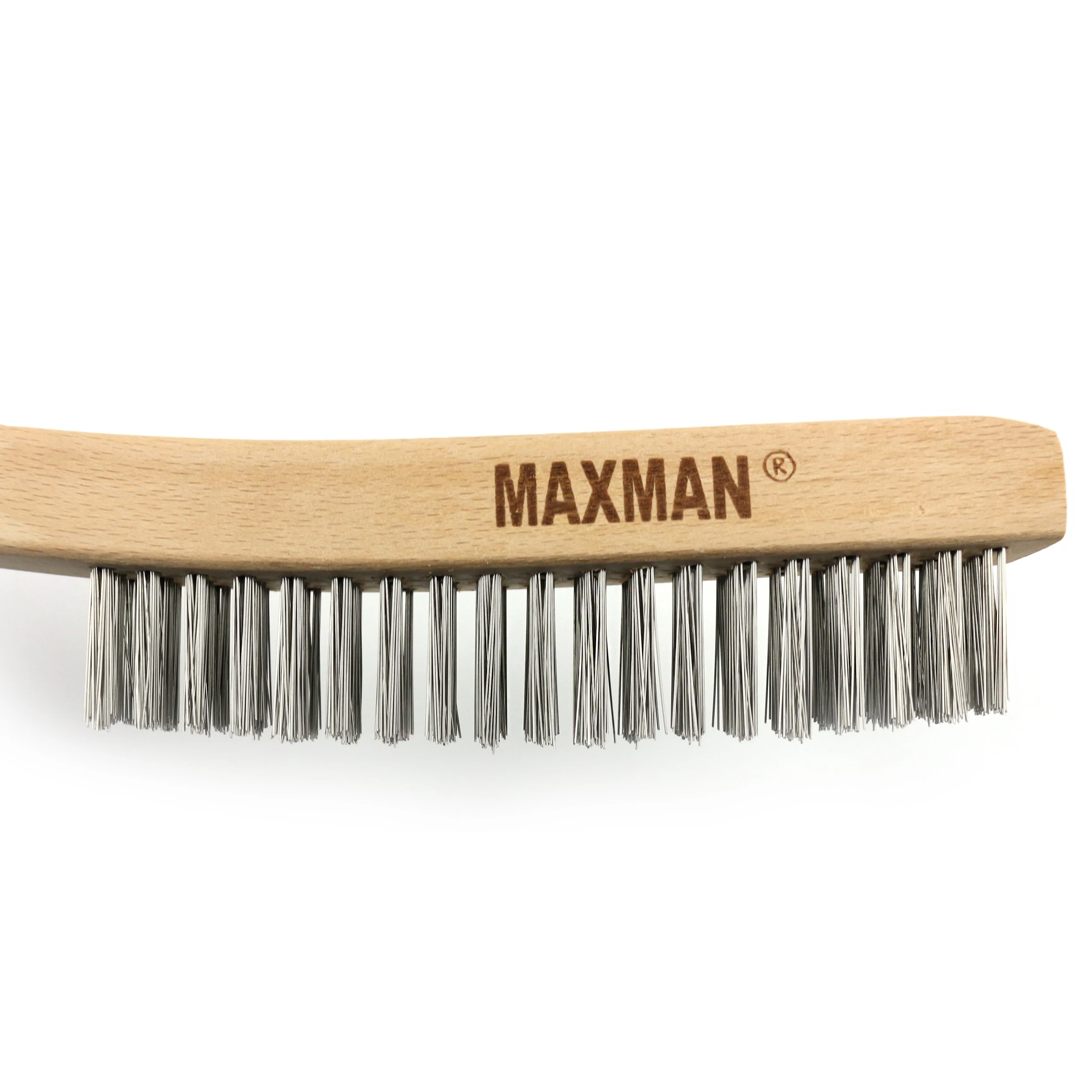 Щетка MAXMAN 3X19 ряд проволока из нержавеющей стали Высококачественная бука Brsuh для удаления ржавчины обеззараживание полировка очистки