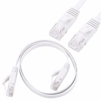 123510m white flat ethernet cable high speed rj45 cat6 ethernet network lan cable cord for router computer laptop smart tv