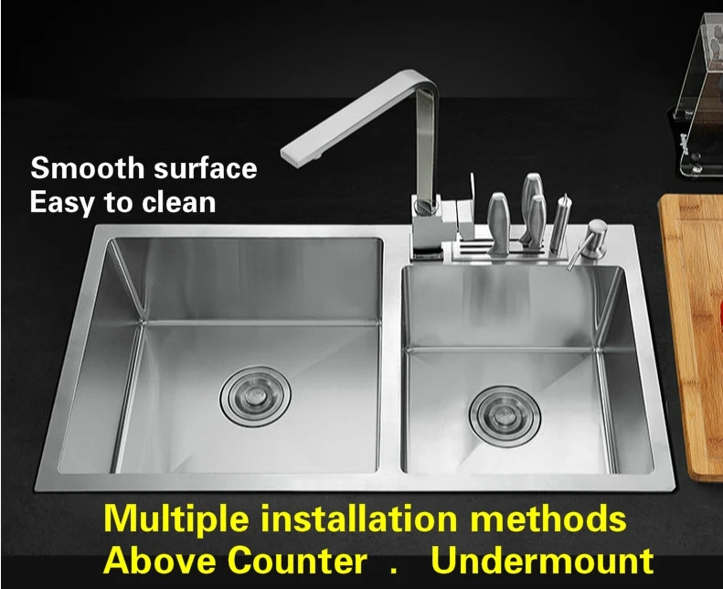 Бесплатная доставка Лидер продаж большая стандартная кухонная ручная раковина с