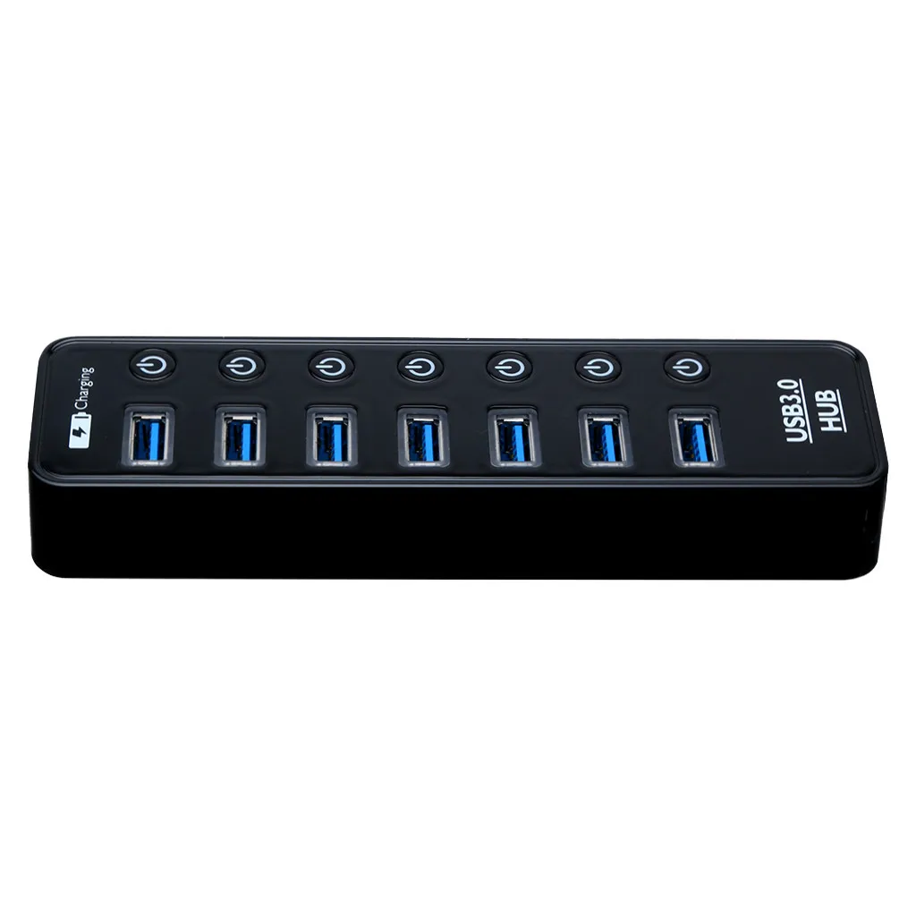 Концентратор с 7 портами USB 3 0 Зарядные порты индивидуальными выключателями
