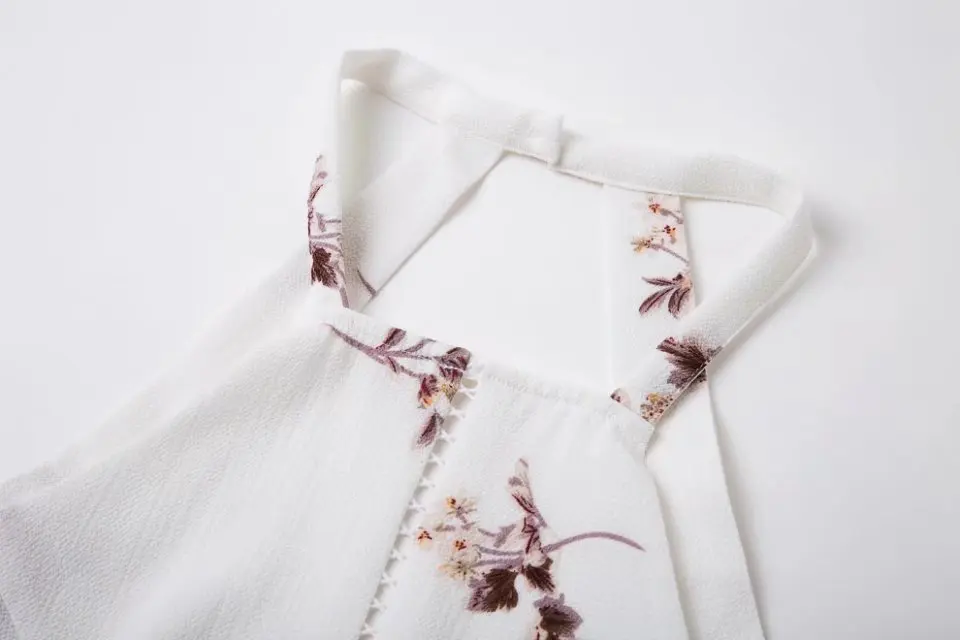 2017 Лето Новый Европейский Стиль Моды для Женщин Печатных Выдалбливают Спинки