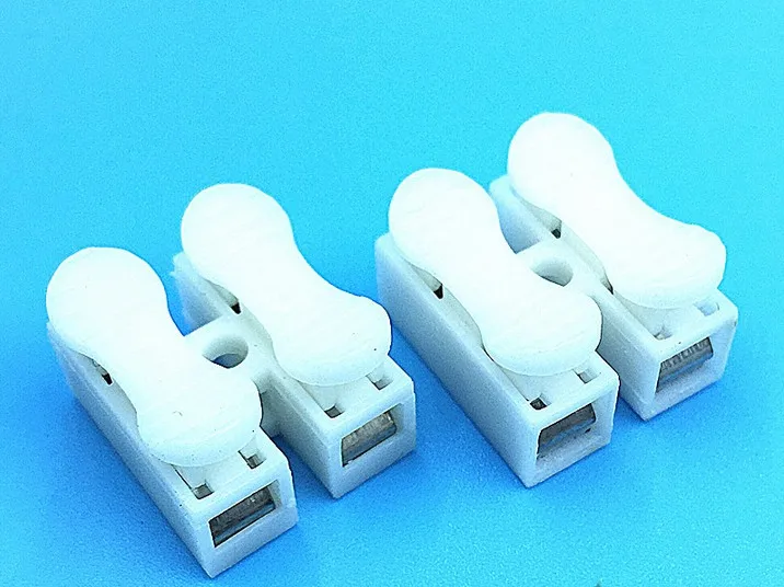 CH-2 2PIN CH-3 3P Spring Wire Quick Connector Splice With Cable Clamp Terminal Easy Fit Led Strip 100PCS/1LOT