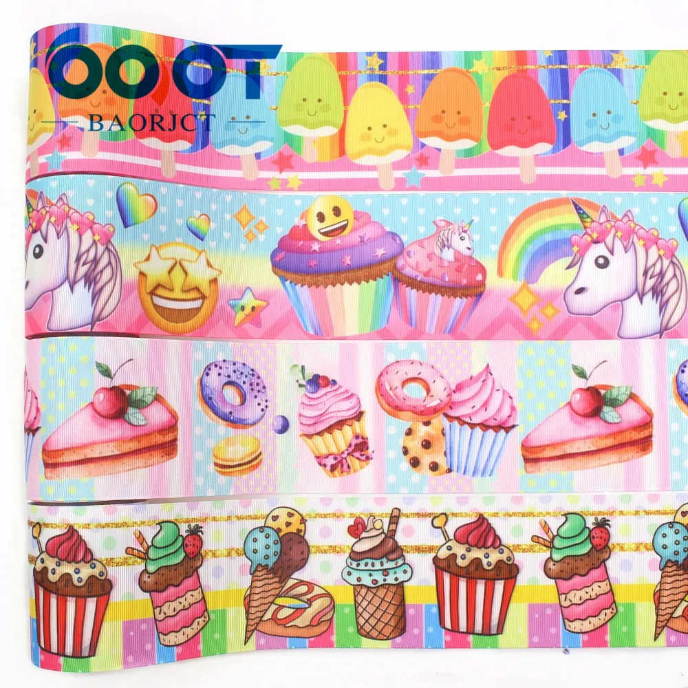 OOOT BAORJCT I 19426 1108 3 &quot 10 ярдов мультфильм торт тепловой передачи печатных grosgrain ленты