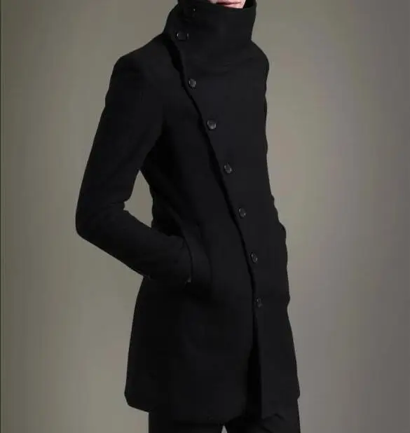 Мужское зимнее шерстяное пальто с воротником стойкой|mens hot coats|coat fashioncoats coats |