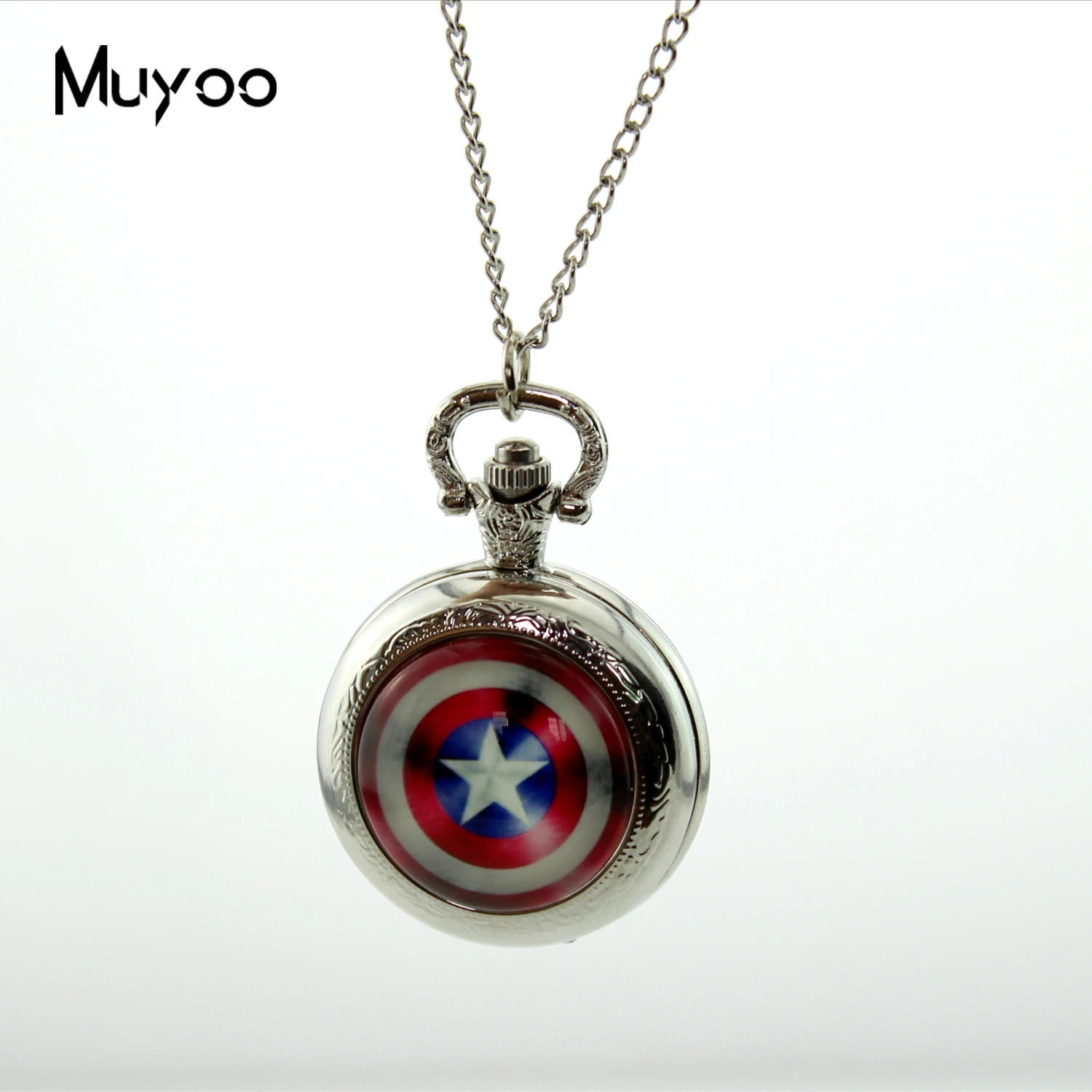 Новинка 2017 синие карманные часы глаза дракона с подвеской ожерелье стекло кулон