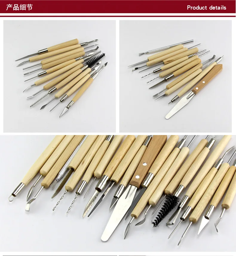 22pcs/set Laser Wire Penholder Tool Kit Fine Carving Tool Clay Knife Soft Clay Pottery Tool