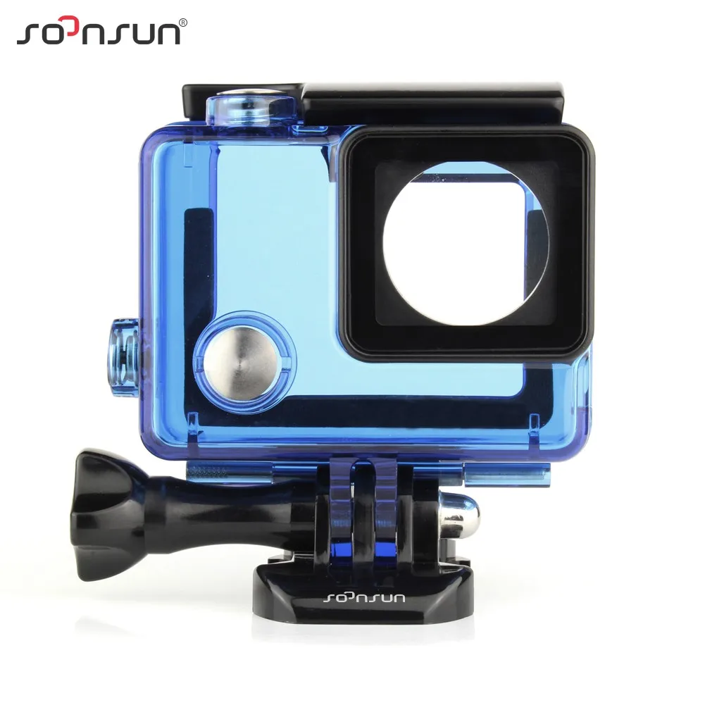 Прозрачный чехол SOONSUN с синим каркасом боковым открыванием защитный полой задней