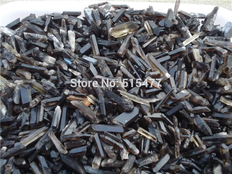 2LB оптовая продажа черный кристалл кварца точек касания + образец жезла | Дом и сад