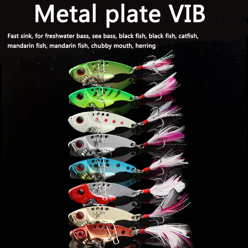 

2pcs Sougayilang Spinner Spoon Swimbait Vibrating Jigging Freshwater Saltwater Fishing Tackle Lures and Baits
