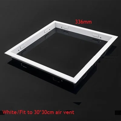 White Adapter Frame Алюминиевый пластик ABS 30*30 см квадратная необычная настенная потолочное вентиляционное отверстие вентиляционная решетка вентиляционная крышка - Цвет: White Adapter Frame