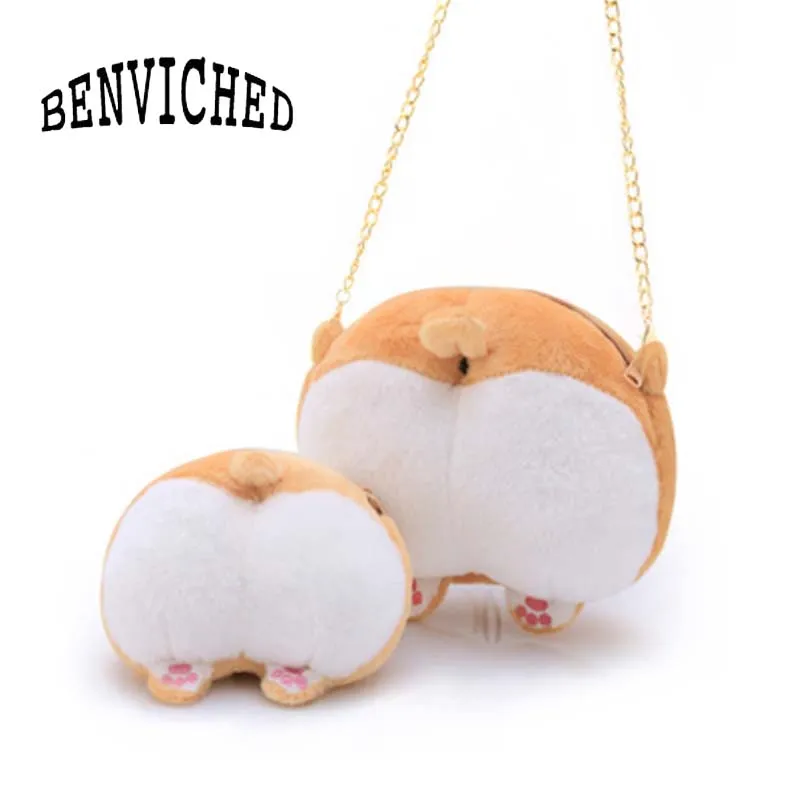 BENVICHED 2019 Chai dog's butt ass кошелек милая сумка портфель Забавный мягкий мультяшный для