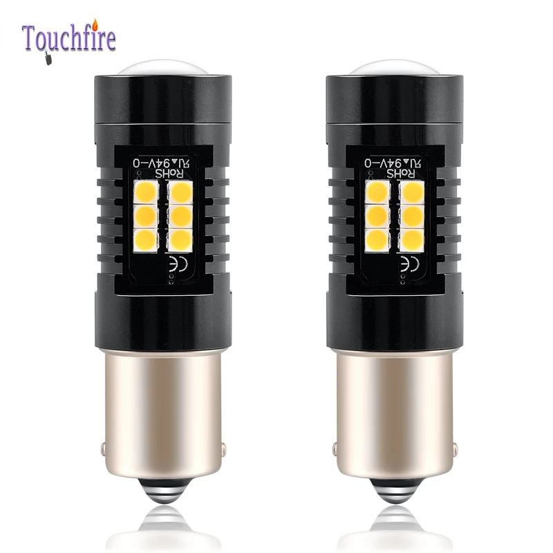 2 шт P21W PY21W BA15S BAU15S Canbus Нет Ошибка светодиодный автомобилей лампы 3030 21SMD BAY15D 1157 для