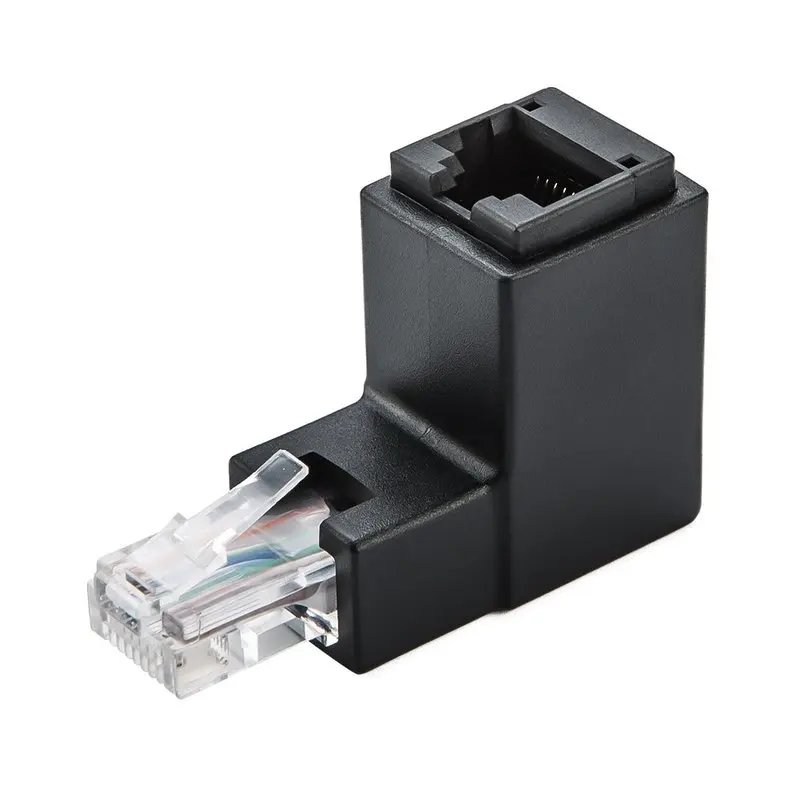 Ethernet-адаптер Cat5e/Cat6 под углом 90 градусов и 270 RJ45/ 8P8C |