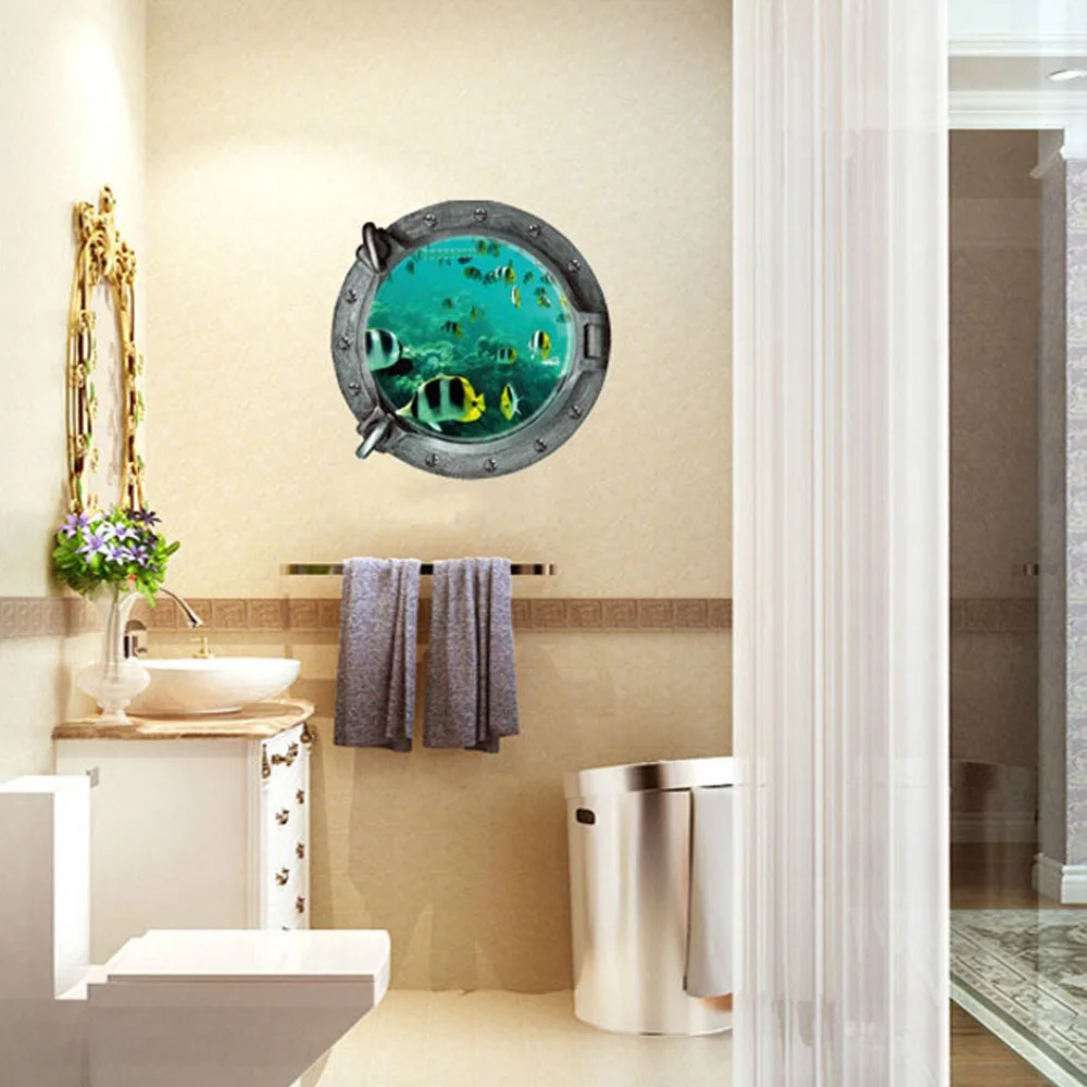 Новая Фантастическая подводная лодка портолеты рыба съемная виниловая наклейка