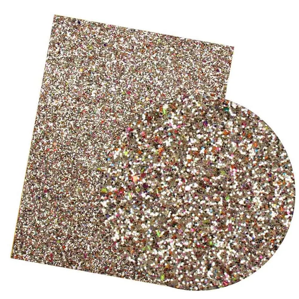 IBOWS 22*30cm Faux Synthetic Leather Bow Fabric Neon Colors Chunky Glitter Party Wedding Decoration DIY Hairbows Bags Materials - Цвет: shiny gold