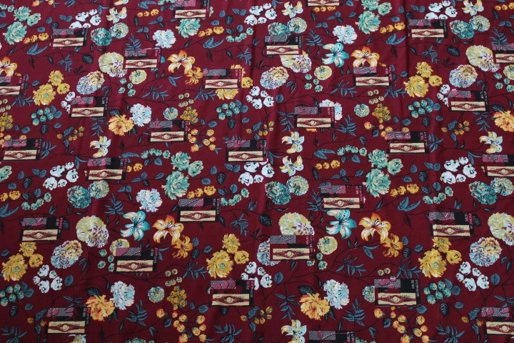 Композитный цветочный тканевый фон шириной 145 см с цветочным узором темно