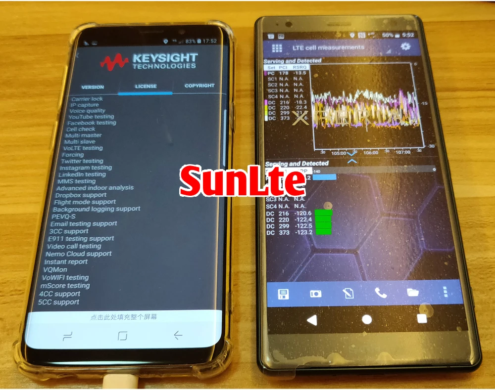 Nemo handy sony XZ2 H8296 тестовый телефон-Поддержка настройки VoLTE-Поддержка 4x4 mimo и 5CA