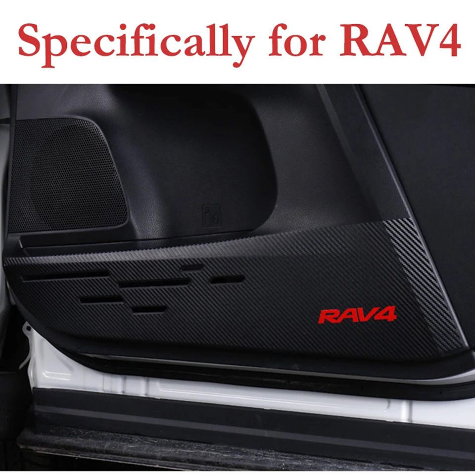 NOANS, 4 шт., авто стиль, 3D дверной коврик, против ударов, коврик, наклейки для Toyota RAV4 Corolla,,,, дверные наклейки, аксессуары