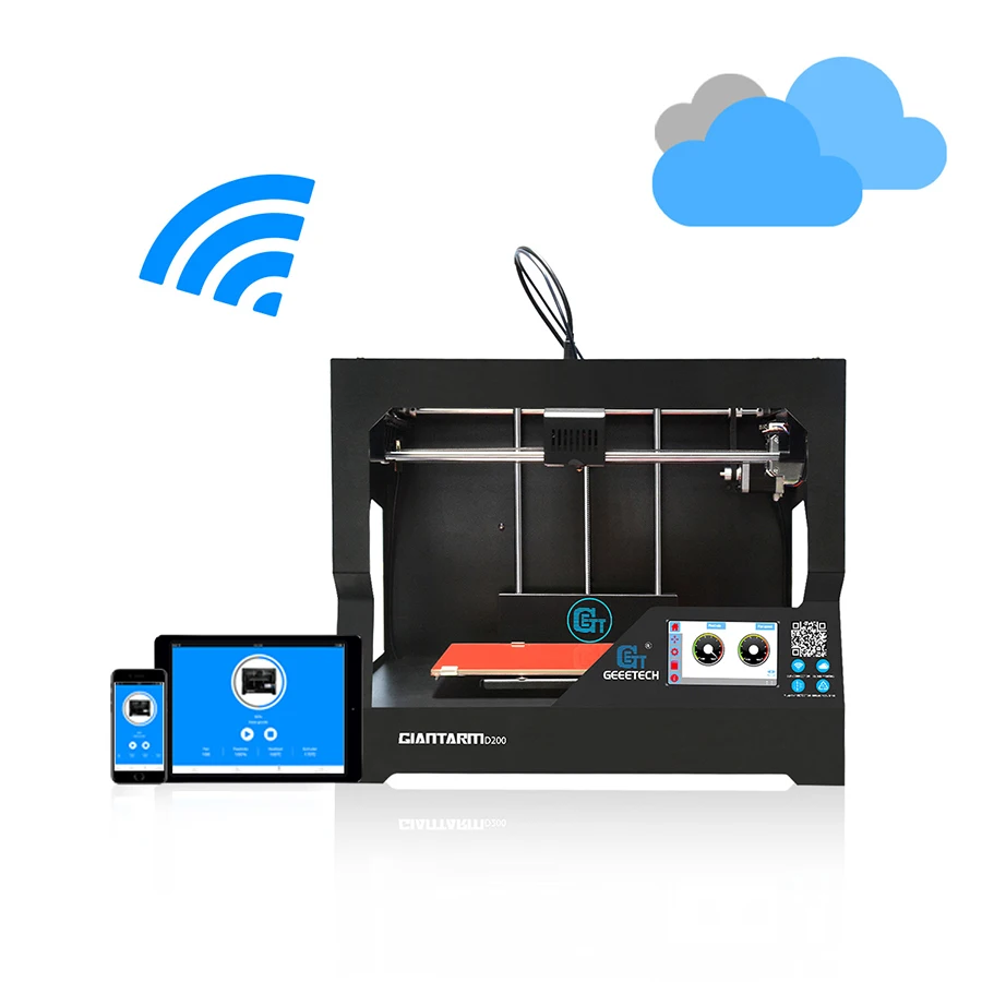Geeetech новейший 3d принтер GiantArm D200 FDM с умным приложением Wi-Fi датчик накаливания