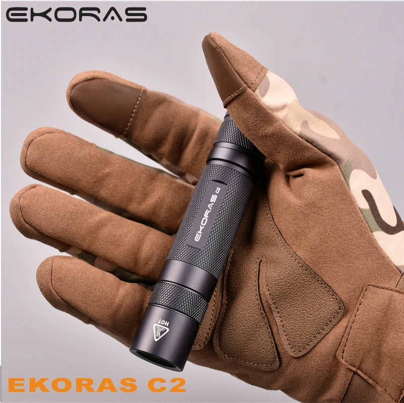 

Gray Ekoras C2 S2+ SST40 1000lm 5000K 6500K Temperature Protection Management 18650 Flashlight for Camping Hunting LED Torch