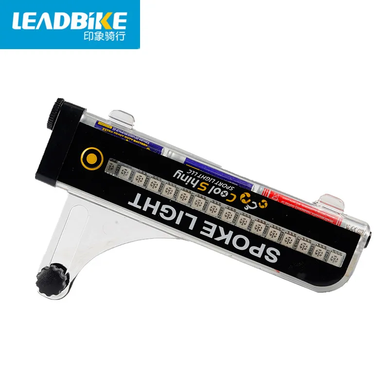 Leadbike Велосипедное колесо спиц светильник с двумя сторонами дисплей Водонепроницаемый шина сигнальная лампа сигнальные огни Ночная езда на велосипеде аксессуары