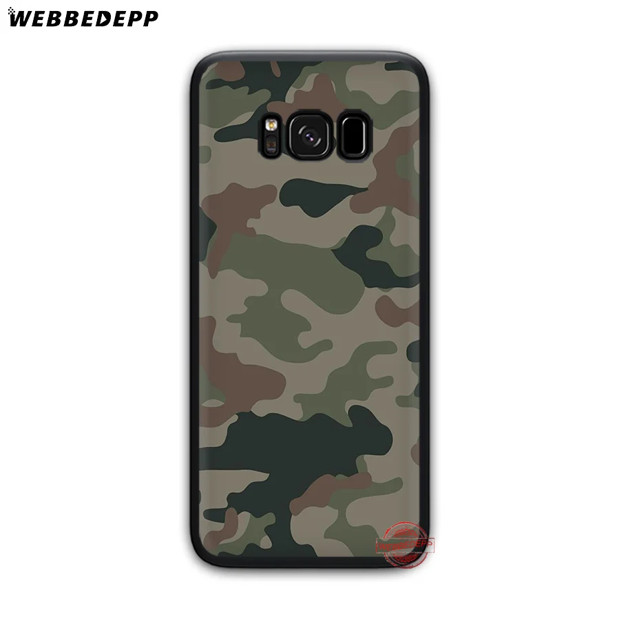 WEBBEDEPP камуфляжный армейский мягкий чехол с рисунком для Samsung A6 A7 A8 A9 J6 2018 S7 S8 S9 S10E S20